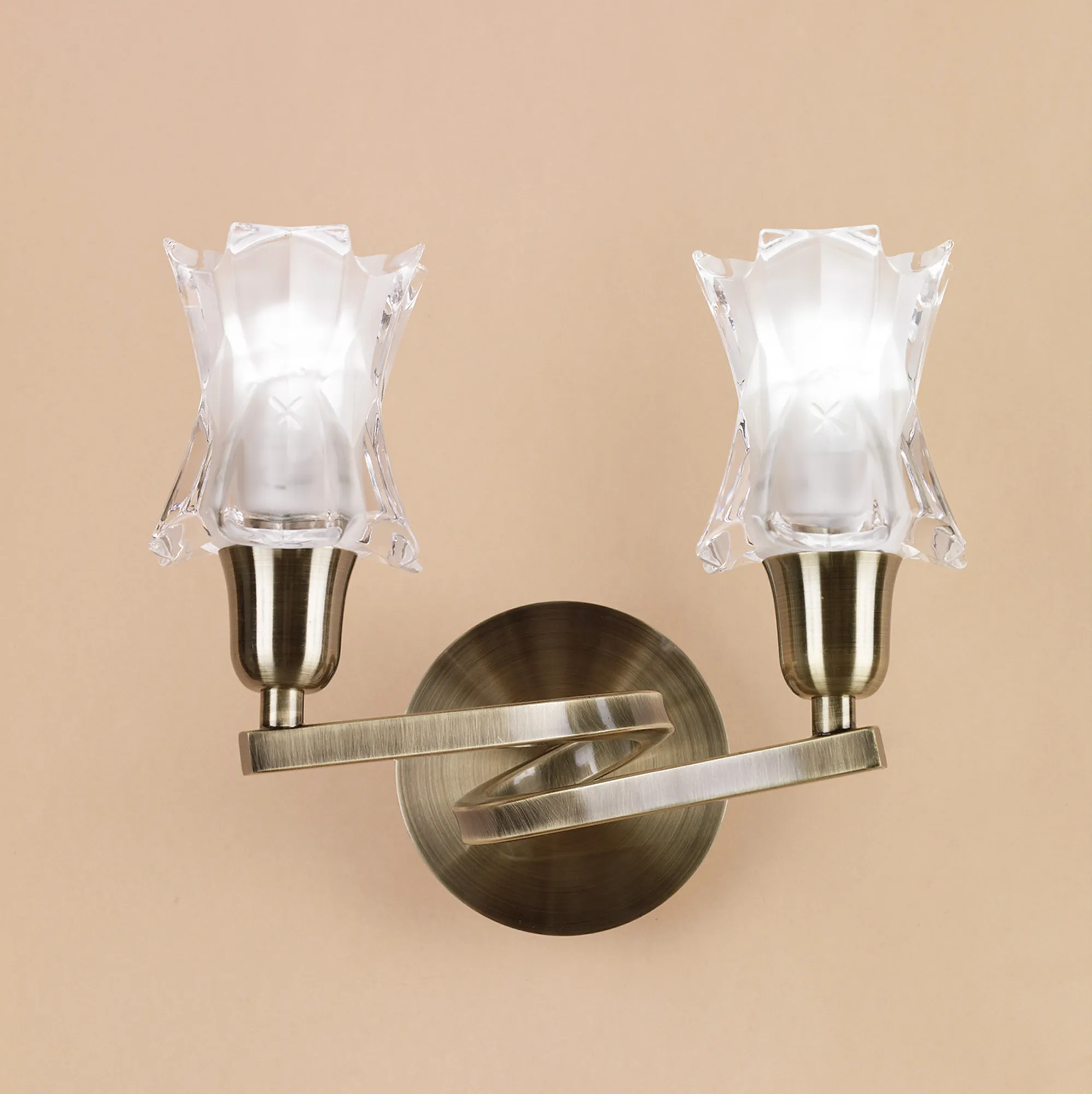 Alaska GU10 Antique Brass Wall Lights Mantra Armed Wall Lights